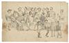 (CALIFORNIA.) [Beutler, John B.] Five original sketches of early Chinese immigrants in San Francisco.